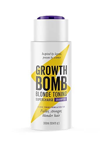 Image of Growth Bomb Blonde Toning Supercharge Shampoo 300ml - For fuller, stronger blonder hair. Yerba Maté. Natural Ingredients. Stimulates Growth.