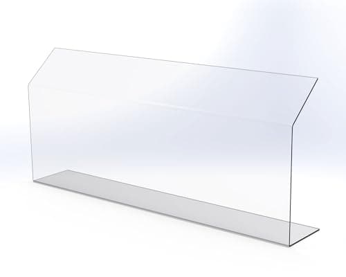 Image of Displays UK Unbreakable Clear Perspex Acrylic Sneeze Guard/Security Screen - Medium - 900mm Wide