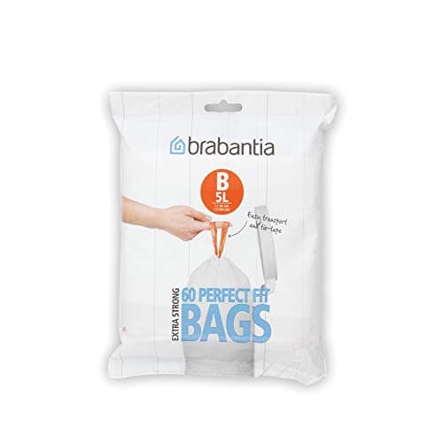 Image of Brabantia Smartfix Bin Liners, Size B, 5 Litre - 60 Bag Dispenser Pack