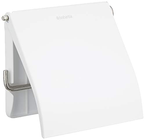 Image of Brabantia Toilet Roll Holder - White, 20 x 8 x 6 cm