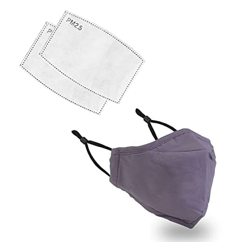 Image of Trimming Shop Cotton Face Mask with Filter, Washable & Dust Proof, Breathable & Safety Mask, Anti-Pollution Mask, Unisex Face Cover for Running, Cycling & Outdoor Activities, Grey, 1pc