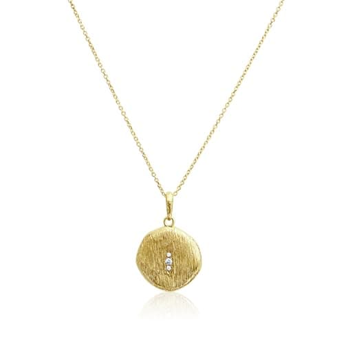 Image of JEAN RACHEL JEWELRY Sterling Silver 14k Gold Plated Coin Drop Necklace Vintage Design, Handmade Statement Necklace
