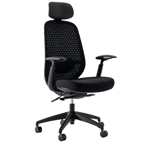 Image of SEATCO S1 Ergonomic Office Chair with 3D Breathable Mesh, Adjustable Seat Depth, Adjustable Lumbar Support, Adjustable 4D Padded Armrests, Ergonomic Gaming Chair For Adults, Computer Desk Chair, Black