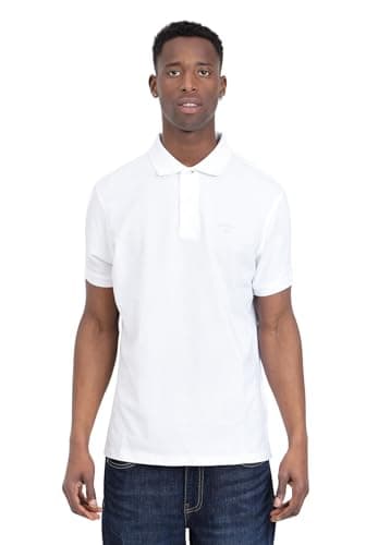 Image of Barbour Men's White Polo Shirt with Embroidered Logo, White, XXL