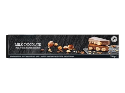 Image of Fakhri Milk Chocolate with Whole Roasted Hazelnuts 250g – Creamy Nut Chocolate Bar, Gourmet Treat, Premium Ingredients, Gift Option