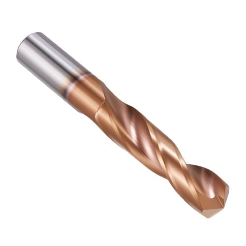 Image of PATIKIL 10.7mm Drill Bit, Carbide Twist Jobber Bits Straight Shank 130° for Drilling Hard Metal Alloy Steel Stainless Steel Titanium Alloys - 1 Pack