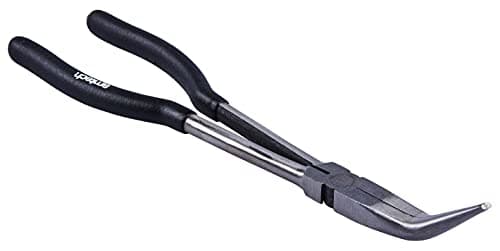 Image of Amtech - 280mm (11in) Bent Nose Pliers, 45 Degree, Non-Slip Handles