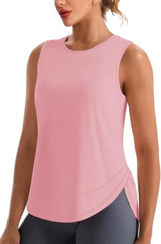 Image of Aokosor Gym Tops for Women UK Running Vest Workout Tank Tops Sports Shirts Ladies Pink Yoga Top Size 6-8