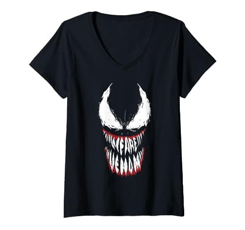 Image of Marvel Venom Teeth V-Neck T-Shirt