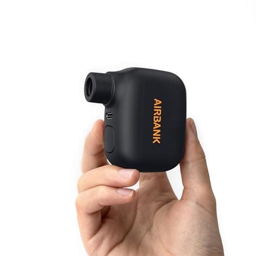 Image of AIRBANK Mini Bike Pump Pocket SE, 100PSI Electric Bike Air Pump for Road Bike, Portable Bicycle Pump, Cordless Smart Bicycle Tire Inflator for Schrader & Presta Valve with Rechargeable Battery