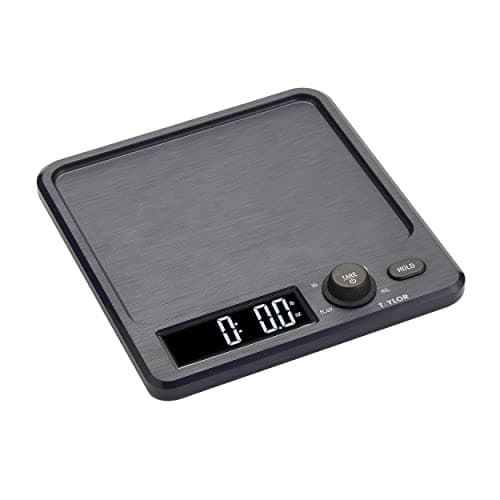 Image of Taylor Pro Large Display Digital Dual Kitchen Scales, 5kg, Black