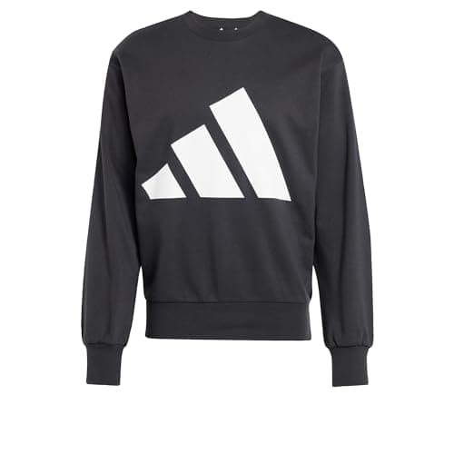Image of adidas Men's ESSENTIALS BIG LOGO FRENCH TERRY SWEATSHIRT, Black/White, S