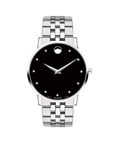 Image of Movado Men's Museum Classic Diamond 40mm Steel Bracelet Quartz Watch 0607201