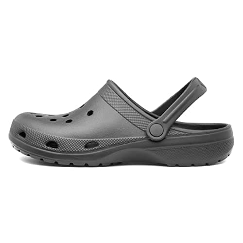 Image of Shoe Zone - Adults Black Slip On EVA Clog Sandal - Size 3 UK - Black