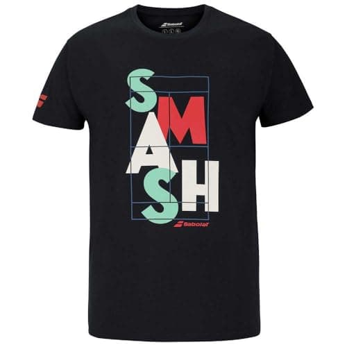Image of Babolat Exercise Message Short Sleeve T-Shirt M Black