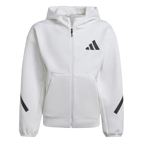 Image of adidas Kids Z.n.e. Full Zip Hoodie, white/black, XL