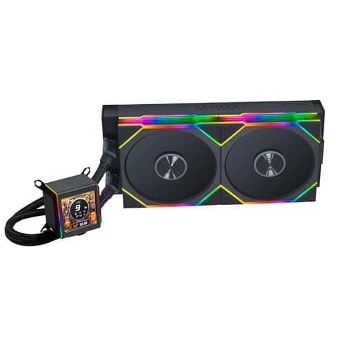 Image of Lian Li Galahad II LCD TL Wireless Performance AIO CPU Cooler – Dual 140mm TL Fans, 2.88” IPS Screen, 8th Gen Asetek Pump, ARGB Lighting, L-Connect 3 Software, Premium Design 280mm Black