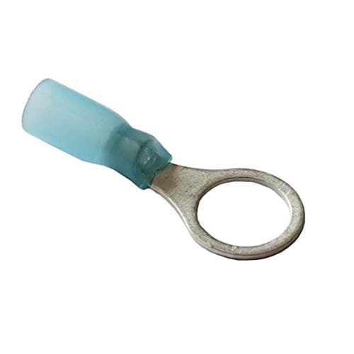 Image of 25 x Blue Heat Shrink 10.5mm Ring Connector Waterproof Wire Crimp Terminal Electrical