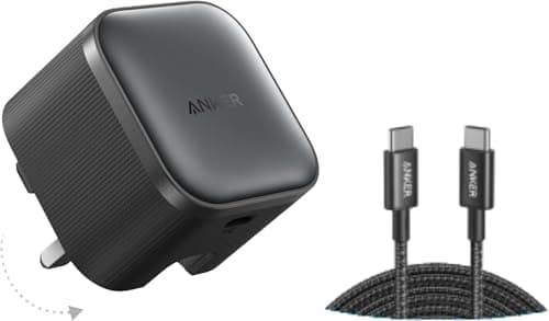 Image of Anker Nano 45W USB C Plug Fast Charging, Compact and Foldable Plug USB C Charger for iPhone 17/16 Series, Pixel 9, iPad, Samsung Galaxy S25 Ultra / S24 Series (6 ft+10ft 100W Cable Included)
