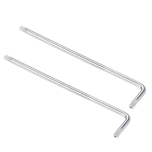 Image of sourcing map T20 Anti Tamper Proof Torx Star Key Bit Wrench, L-Shape 4.5-inch Long Arm, CR-V Steel 2 Pcs