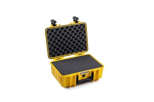 Image of B&W Outdoor Transport Case - Type 4000 with Cubed Foam - Yellow - Waterproof according to IP67 Certification, Dustproof, Virtually Indestructible