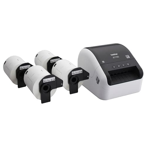 Image of Brother QL-1100c Wide Format Label Printer, Shipping & Postage Labels 4” x 6”, Barcode & QR Code, High Speed, Direct Thermal Printing, Compact, uses DK Drop-in Label Rolls, USB Connectivity