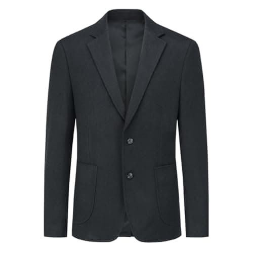 Image of Allthemen Men's Blazer Regular Fit 2 Buttons Suit Jacket Casual Sports Coats for Business Wedding Black M