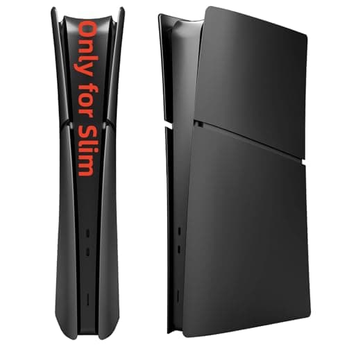 Image of Slim Digital Edition Cover Plates for New PS5 Console, Shell Panels Compatible with New Slim PlayStation 5 Accessories, Replacement Protective Faceplate (Black)