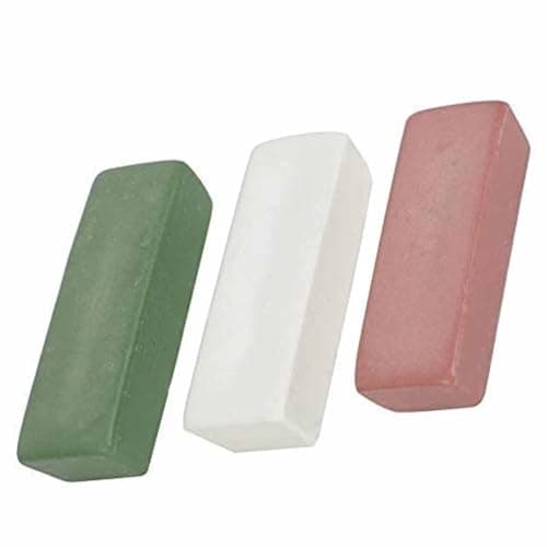 Image of Buffing Polishing Cutting Compounds Kit 35g each - Green Fine/White Medium/Purple Coarse - 3 Pack.plastic polish