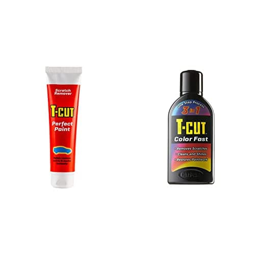 Image of T-Cut Rapid Paintwork Scratch Remover, 150g & Colour Fast 3-in-1 Paintwork Renovator, Black, 500ml