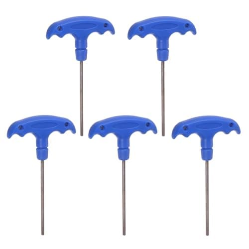 Image of TOP-VIGOR 5Pcs H3 T-Handle Hex Key Wrench, 3mm S2 Steel T-Key Inner Hexagon Spanner Allen Key Allen Key Repair Tool