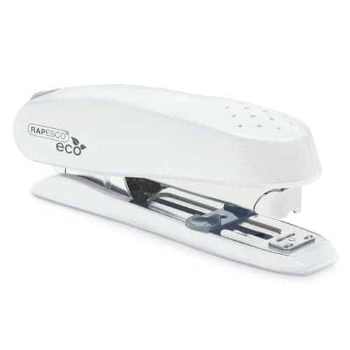 Image of Rapesco 1390 ECO Spinna Front Loading Stapler, 50 Sheet Capacity, Soft White