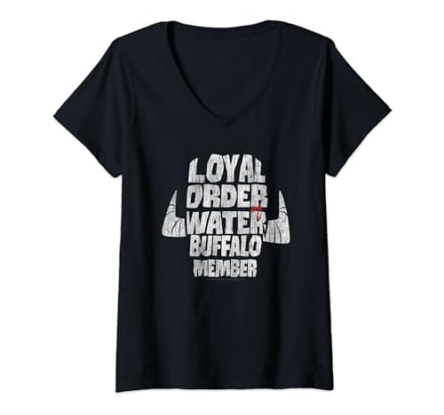 Image of The Flintstones Loyal Order Water Buffalo Member V-Neck T-Shirt