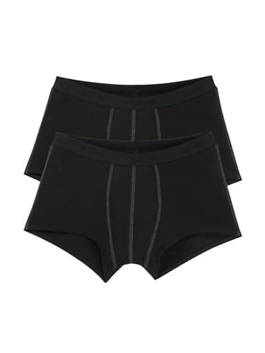 Image of Sloggi Men 24/7 Hipster 2P Plain Boxer Briefs, Black, X-Large (Manufacturer Size:38)