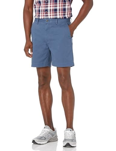 Image of Amazon Essentials Men's Classic-Fit 7” (18 cm) Chino Shorts, Deep Blue, 34W