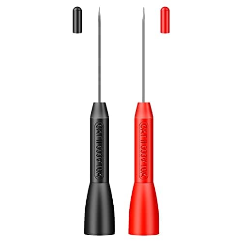 Image of 2 Pcs 1mm Test Probe Pins Non-Destructive Insulation Wire Piercing Needle Stainless Steel Back Probe Pins Super Tip