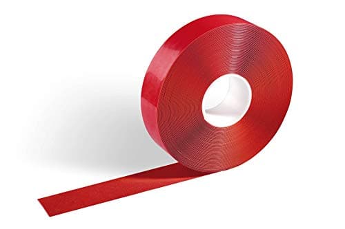 Image of Durable DURALINE STRONG Floor Marking Tape - Self-Adhesive & Anti-Slip Marking Tape - 30 Metre Roll - Perfect for Marking Safety Hazards in Warehouses - Red