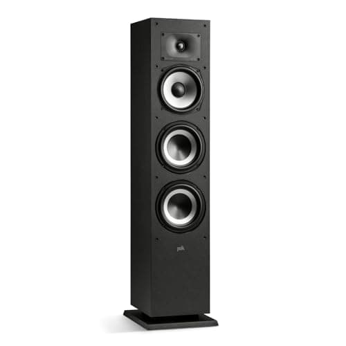 Image of Polk Audio Polk Monitor MXT60 Compact Tower Speaker, HiFi and Home Cinema Speaker, Hi-Res Certified, Dolby Atmos and DTS:X Compatible (1 piece)
