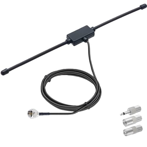 Image of FM Radio Dipole Antenna for Stereo Receiver – 10ft (3m) Coaxial Extension Cable, Indoor FM Antenna for Pioneer Onkyo Yamaha Marantz Bose Wave Music System Home Theater AV Receiver