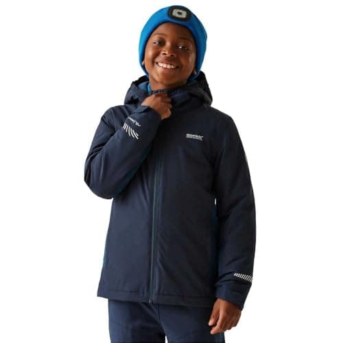 Image of Regatta Kids Hurdle Waterproof Jacket Insulated Reflective Trims Winter Coat