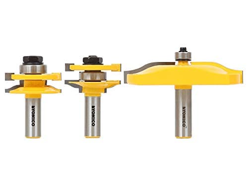 Image of Yonico 12337 Ogee 3 Bit Raised Panel Cabinet Door Router Bit Set 1/2-Inch Shank