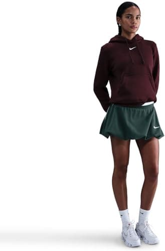 Image of Nike Women's W Nsw Phnx Flc Std Po Hoodie, Burgundy Crush/Sail, S