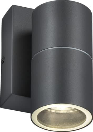 Image of Knightsbridge 230V IP54 GU10 Fixed Single Wall Light with Photocell Sensor - Anthracite