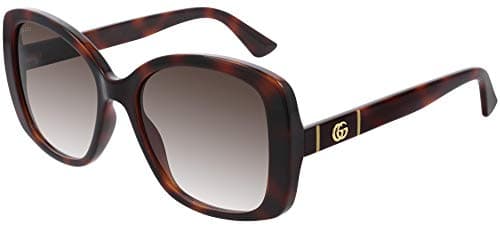 Image of Gucci Women's GG0762S Sunglasses, Havana-Havana Brown, 56, Havana, 56-18 - 145