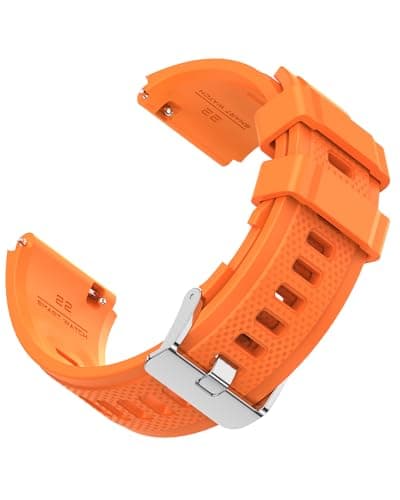 Image of MEGALITH Silicone Watch Strap 22mm Orange: Quick Release Replacement Watch Band Compatible with Smartwatch and Wristwatch