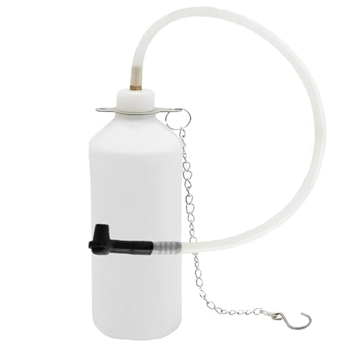 Image of SuQurtom 1L Brake & Clutch Fluid Bleeding Bottle with Hanging Hook, Leak-Proof Brake Bleeder Bottle with 70cm Tube and Rubber Connector Adaptor, Fits Most Bleeder Screws to Collect Brake Fluid