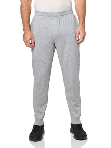 Image of Hugo Men's Logo Outline Sweatpants, Medium Grey Mélange, Large