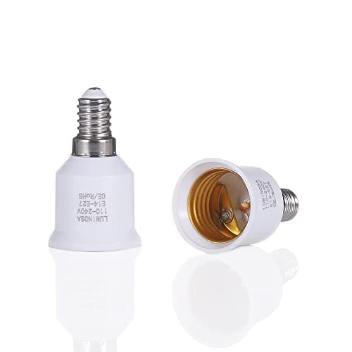 Image of Luminosa E14 to E27 Lamp Socket Adapter Converter Holder for LED Halogen Edison Energy Saving Smart Bulb (Pack of 2) / Convert Small Screw to Large Screw Convertor Adaptor/CE