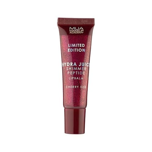 Image of MUA Makeup Academy Hydra Juice Shimmer Peptide Lip Balm, Cherry Kiss, Vegan & Cruelty Free, 10 ml