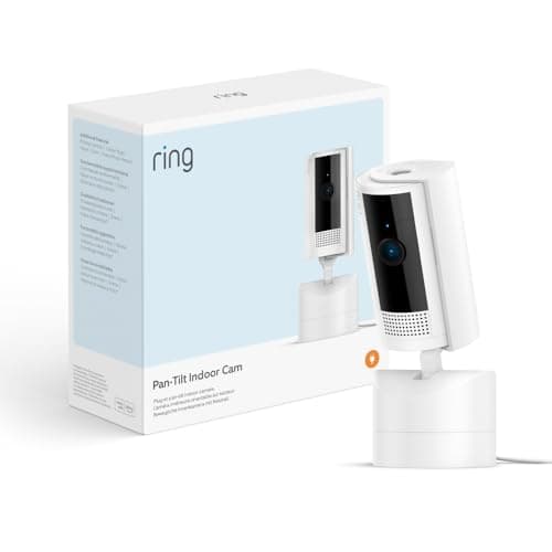 Image of Ring Pan-Tilt Indoor Camera | Plug-In Pet Security Camera | 360° pan & 169° tilt coverage, Manual Privacy Cover, HD video, Two-Way Talk, Wi-Fi | 30-day free trial of Ring Subscription Plan